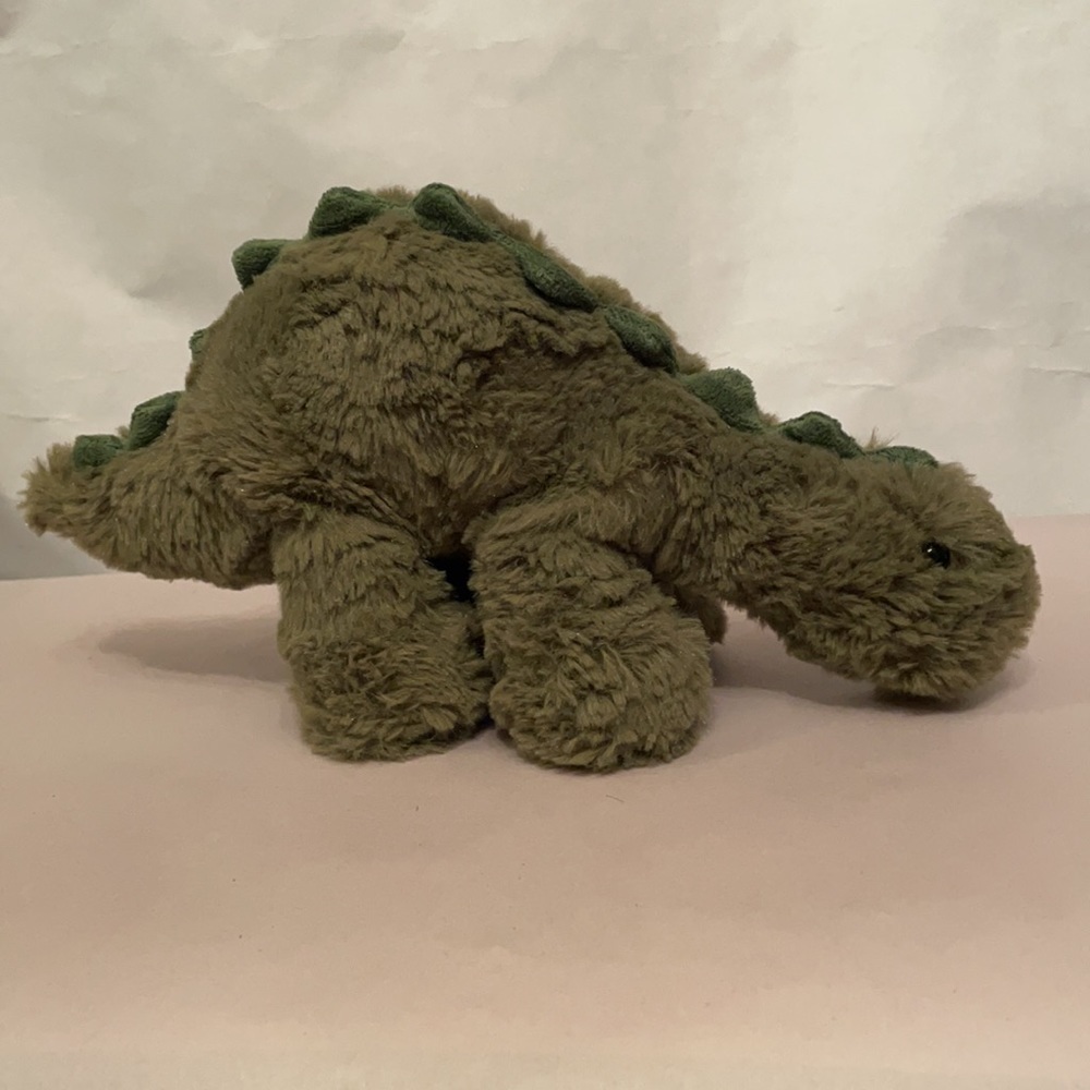 Manhattan Toy Company Jurassic Stegosaurus Olive Green Dinosaur Plush Stuffed